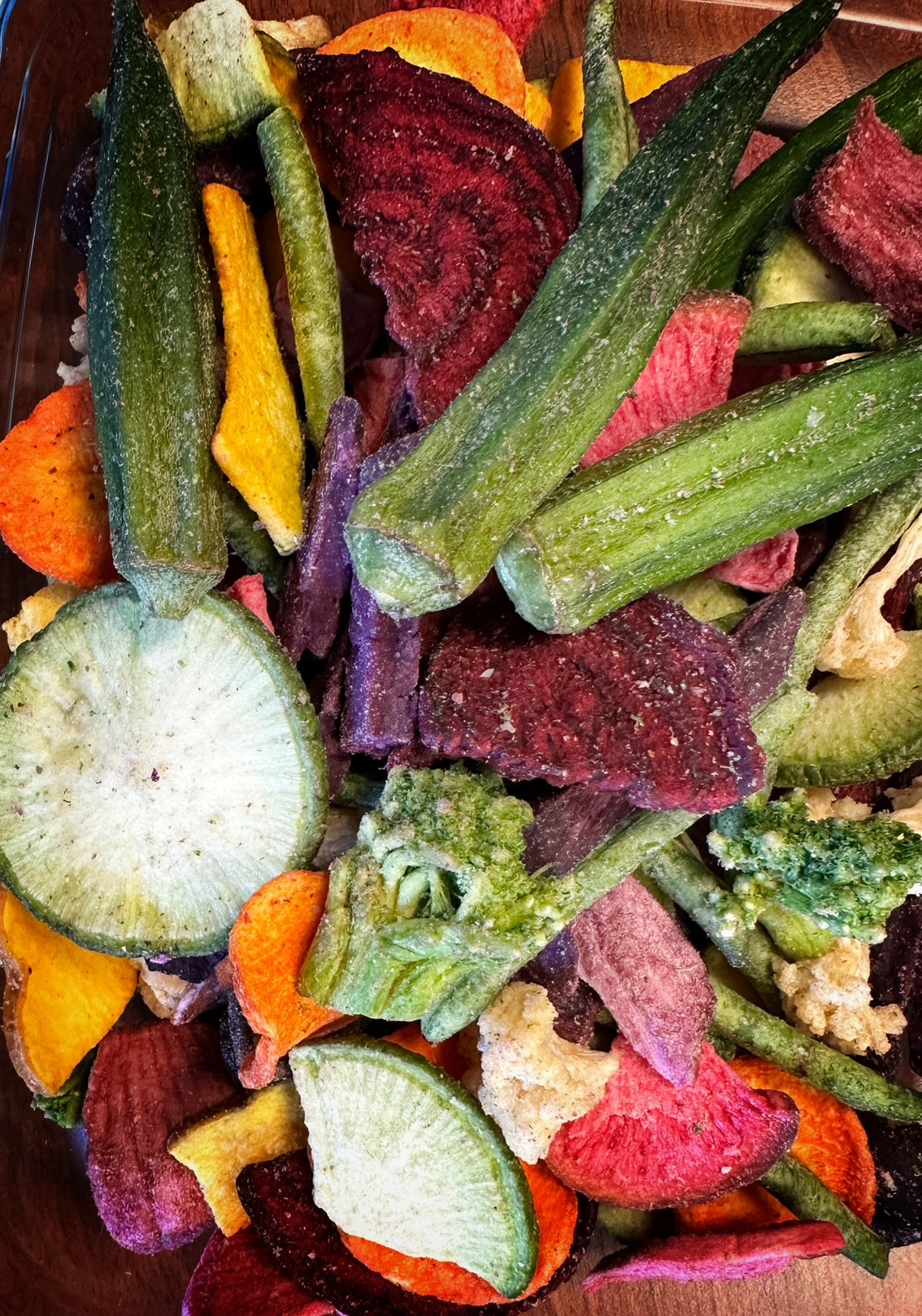 Groentemix - gedroogd en lichtgezouten